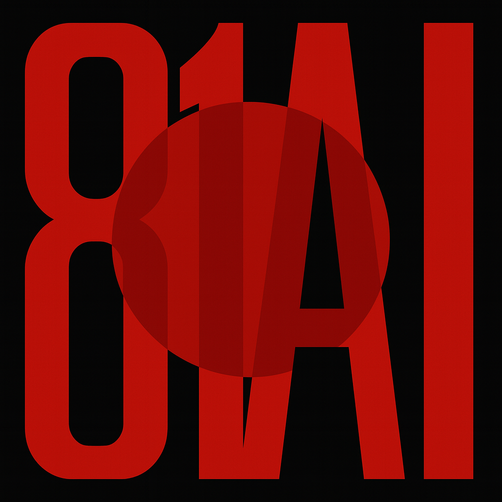 Abstract background with 81AI text